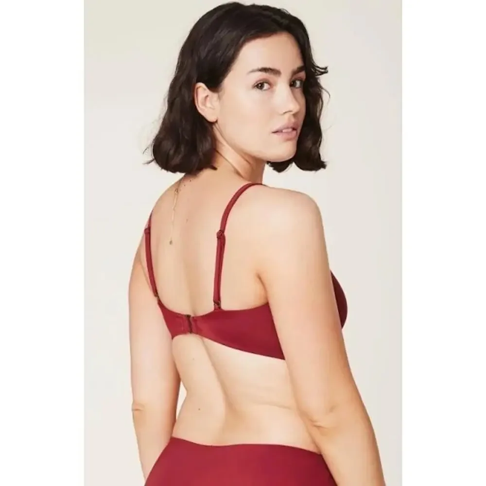 Andie Swim The Capri Bikini Top in Truffle L NWT